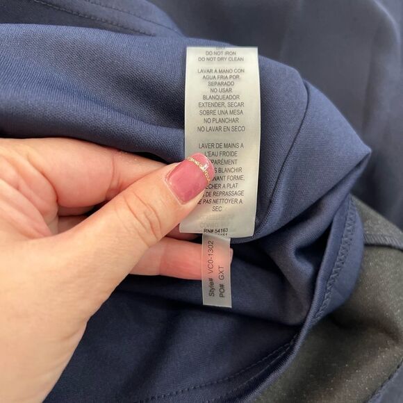 VINCE CAMUTO Navy Embellished Caped Crew Neck Evening Shift Dress - Picture 11 of 13